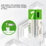 بطارية USB AAA قابلة لإعادة الشحن شاحن Type C